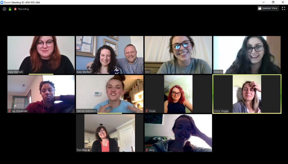 KandB Bridals team  meetings go virtual