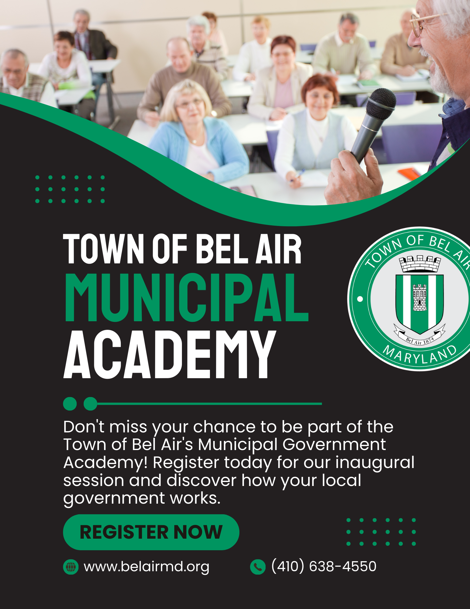 Flyer to promote Bel Air Municipal Citizens Academy